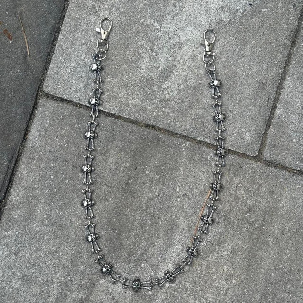 Silver skeleton Chain Wallet Chain - Picture 3 of 5